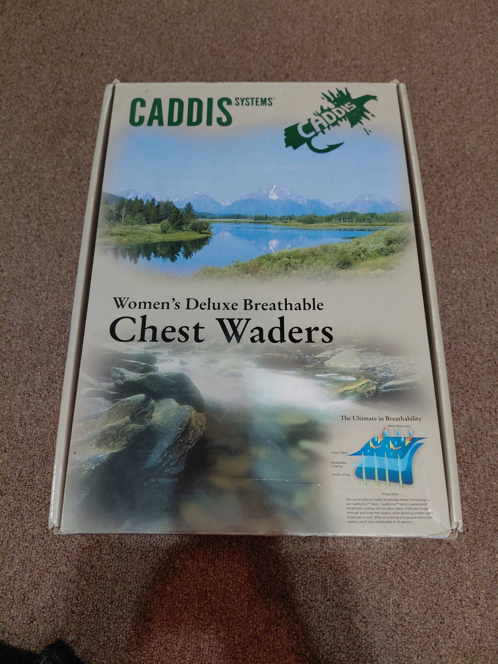 Caddis Women’s Deluxe Breathable Chest Waders - White/Cream